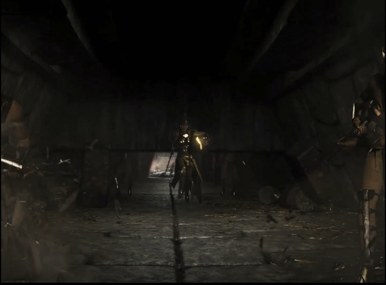 GoT의 거인과 월에서 싸웠던 장면이 기억나는 부분. 마더박스를 구하기 위해서 스테판울프 (순간이동 가능)와 수 많은 아마존 전사을 남겨두고 차단벽을 내린다. 참고로 마지막 벽을 내리는 두 전사는 같이 나갈 수 있는 데 왜 때문인지 벽 사이에 알아서 갇힘.